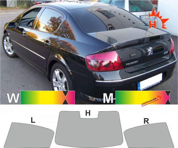 PEUGEOT 407 2004 bis 2011 passende Tönungsfolie