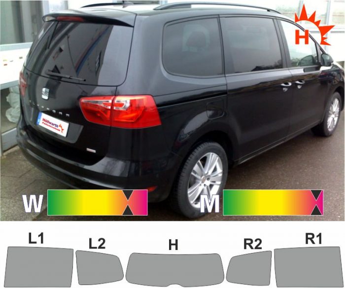 SEAT Alhambra II ab 2010 passende Tönungsfolie