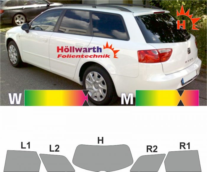 SEAT Exeo ST 2009 bis 2013 passende Tönungsfolie