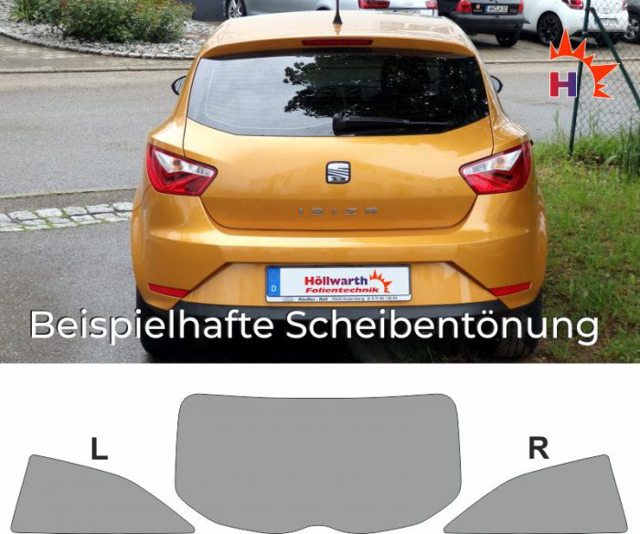 SEAT Ibiza 6J dreitürig passgenaue Tönungsfolie