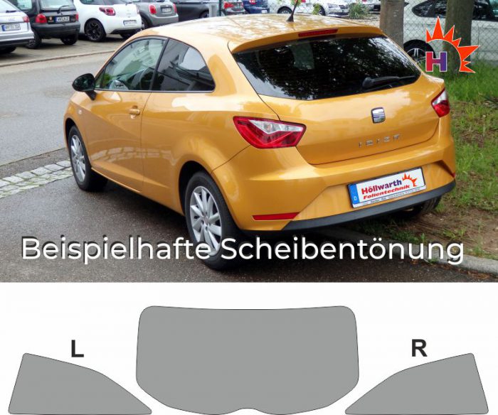 SEAT Ibiza 6J dreitürig passgenaue Tönungsfolie