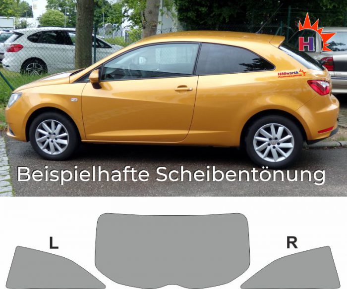 SEAT Ibiza 6J dreitürig passgenaue Tönungsfolie