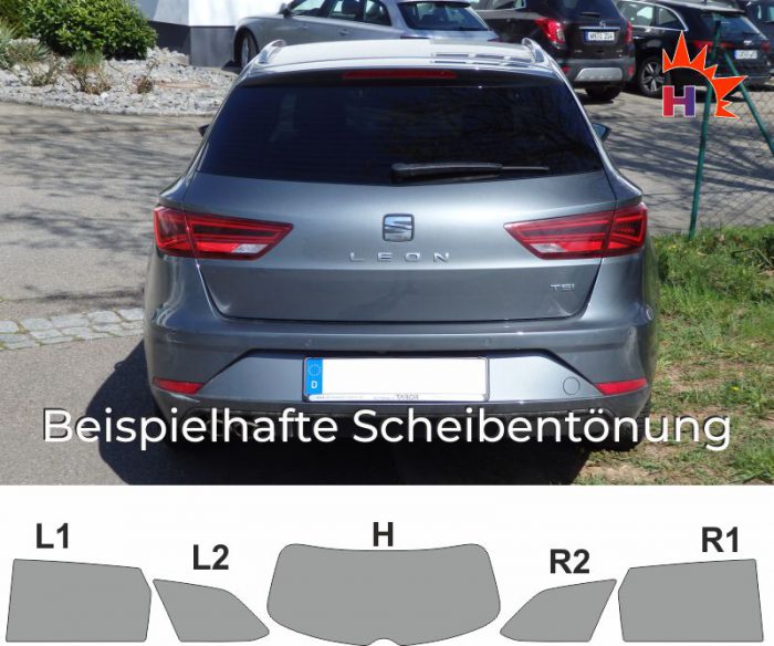 SEAT Leon 5F ST passgenaue Tönungsfolie