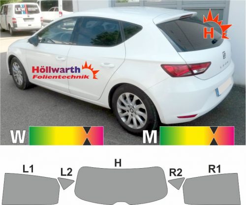 SEAT Leon 5F ab 2012 passende Tönungsfolie