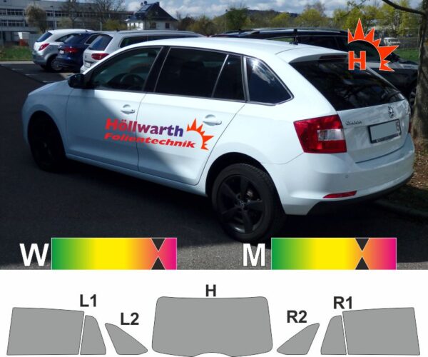 SKODA Rapid Spaceback ab 2013 passende Tönungsfolie