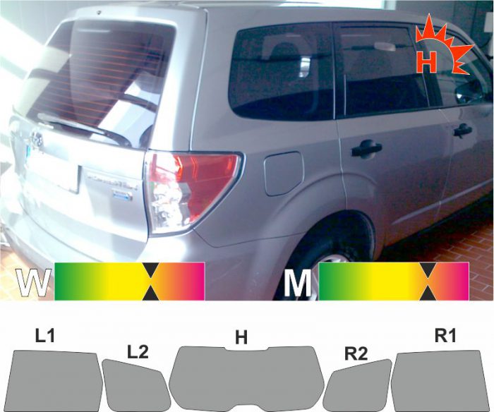 SUBARU Forester SH 2008 bis 2013 passgenaue Tönungsfolie