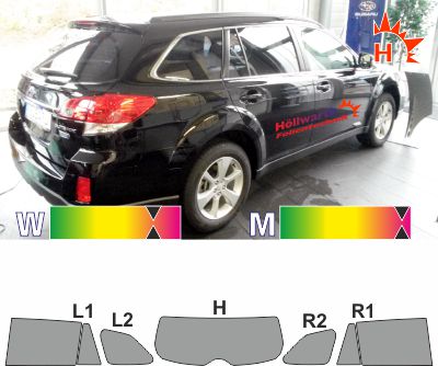 SUBARU Outback 4 BR 2009 bis 2015 getönte Scheiben