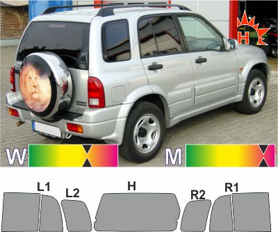 SUZUKI Grand Vitara fünftürig 1998 bis 2005 getönt