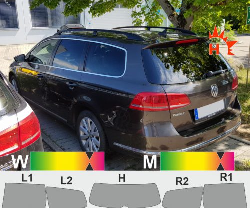 VW Passat Variant B7 passgenaue Tönungsfolie