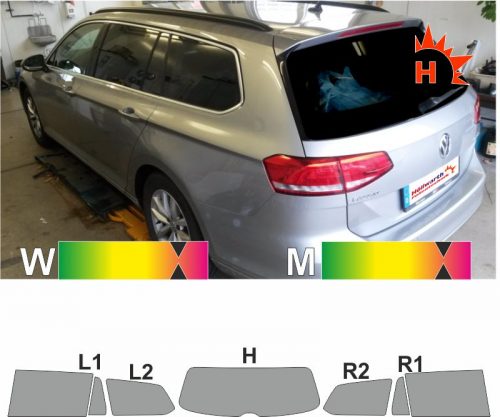 VW Passat Variant B8 ab 2014 passgenaue Tönungsfolie