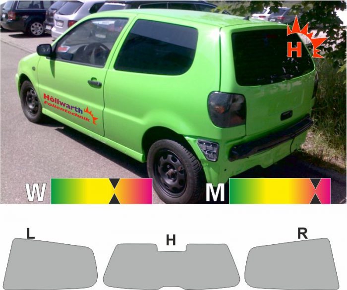 VW Polo III 6N dreitürig 1994 bis 2001 passende Tönungsfolie