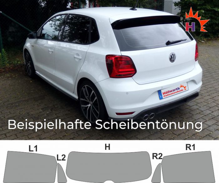 VW Polo V passgenaue Tönungsfolie