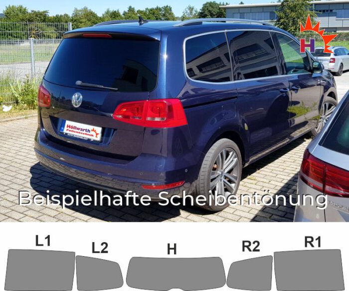 VW Sharan II passgenaue Tönungsfolie