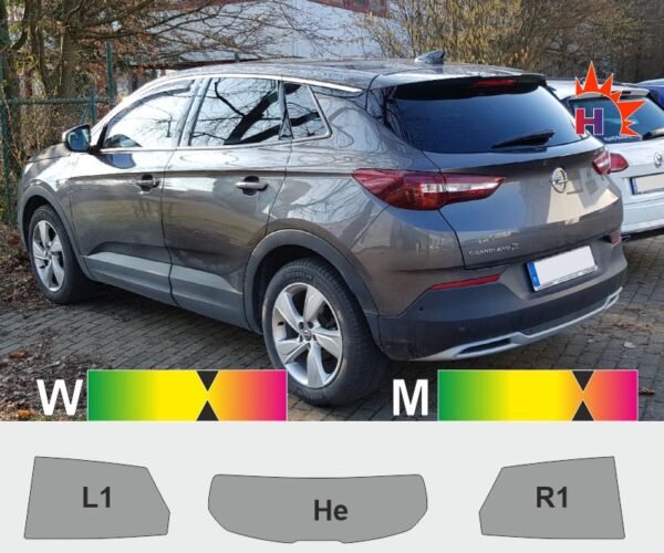 OPEL GrandlandX ab 2017, Grandland ab 2021passgenaue Tönungsfolie