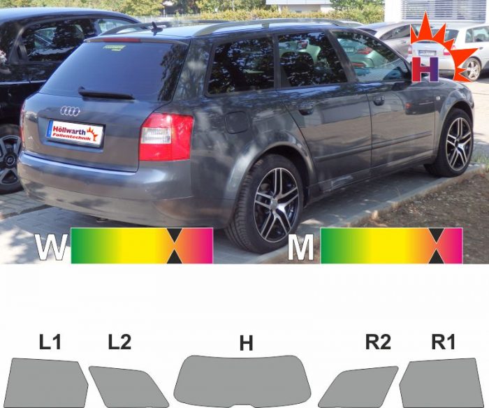 AUDI A4 B6 Avant 2002 bis 2004 Tönungsfolie passgenau