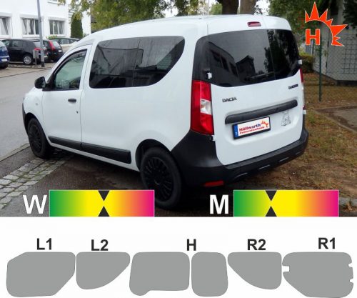 DACIA Dokker ab 2012 Schiebetür_R passende Tönungsfolie