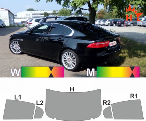 JAGUAR XE ab 2015 passende tönungsfolie.