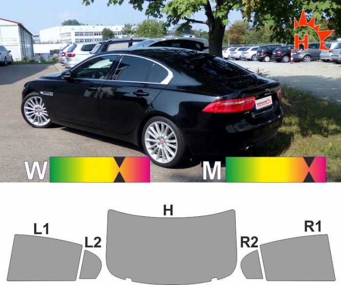 JAGUAR XE ab 2015 passende tönungsfolie.