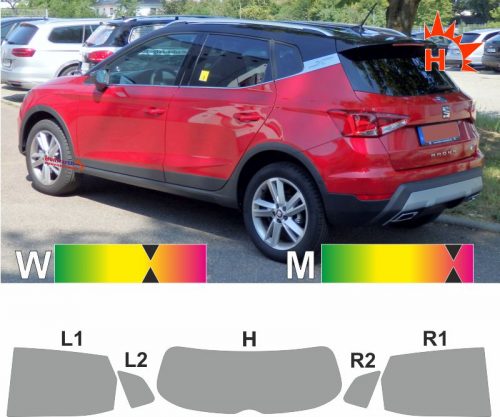 SEAT Arona ab 2017 passgenaue Tönungsfolie