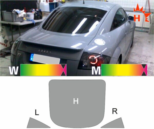AUDI TT 8N 1998 bis 2006 passende Tönungsfolie