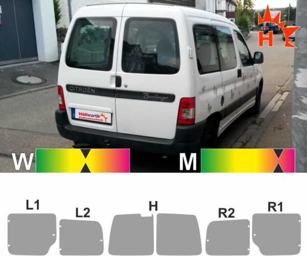 CITROEN Berlingo I Heckflügel Schiebetüren links und rechts Ausstellfenster