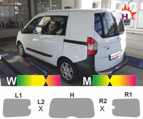 FORD Transit Courier ab 2014 passgenaue Tönungsfolie