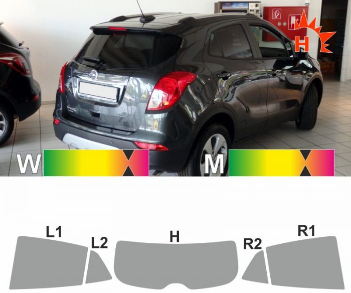 OPEL Mokka passgenaue Tönungsfolie