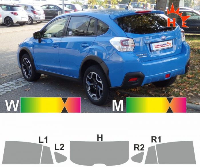 SUBARU XV ab 2011 passgenaue Tönungsfolie