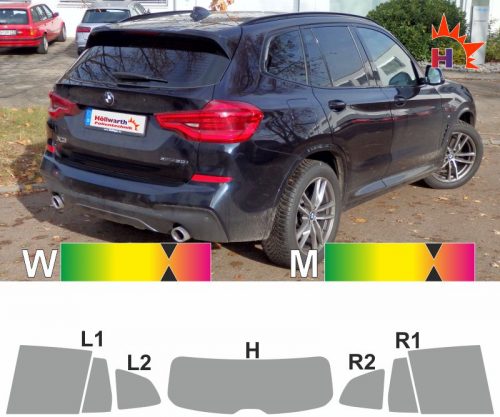 BMW X3 G01 ab 2017 passgenaue Tönungsfolie