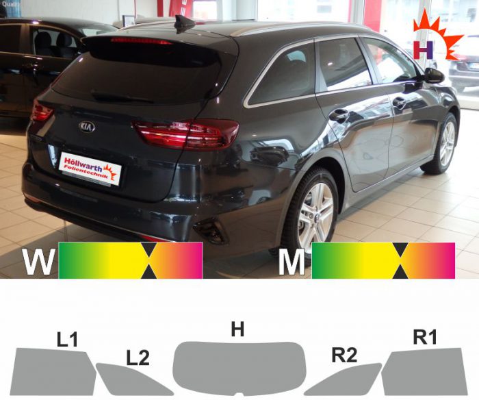 KIA ceed sw CD ab 2018 passgenaue Tönungsfolie