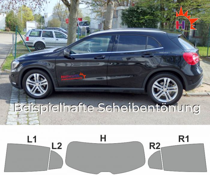 MERCEDES GLA X156 ab 2013 passgenaue Tönungsfolie