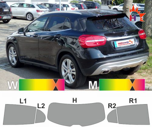 MERCEDES GLA X156 ab 2013 passgenaue Tönungsfolie