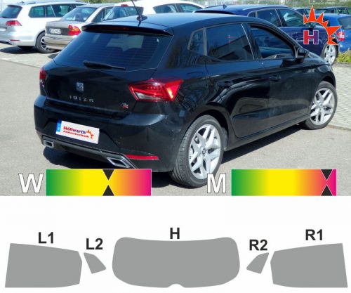 SEAT Ibiza 6F ab 2017 passgenaue Tönungsfolie