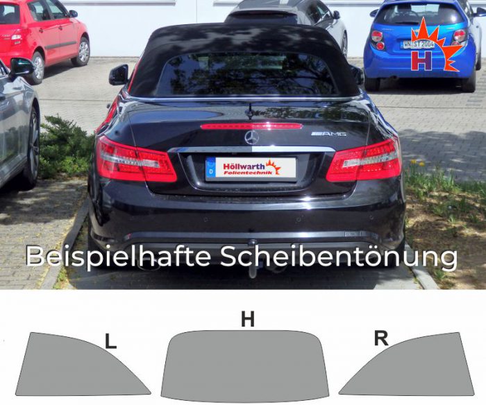 Mercedes E-Klasse 207 Cabriolet 2009 bis 2017 passgenaue Tönungsfolie