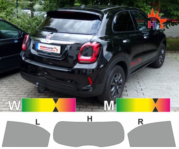 FIAT 500X ab 2014 Facelift ab 2018 passende Tönungsfolie