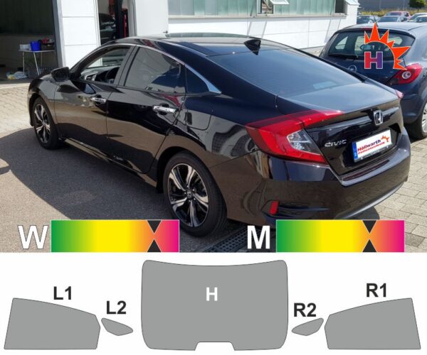 HONDA Civic 10 Limousine ab 2014 passende Tönungsfolie