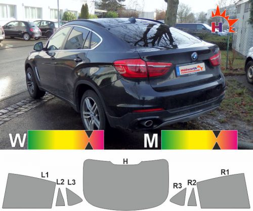 BMW X6 F16 ab 2014 passgenaue Tönungsfolie