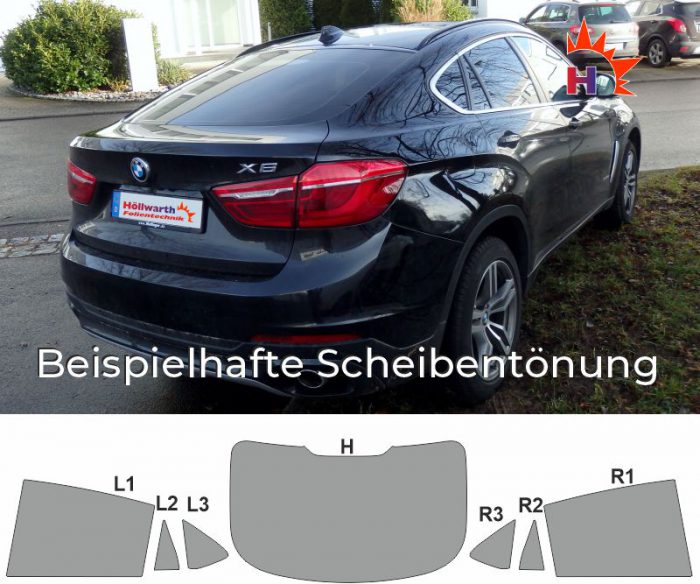 BMW X6 F16 ab 2014 passgenaue Tönungsfolie