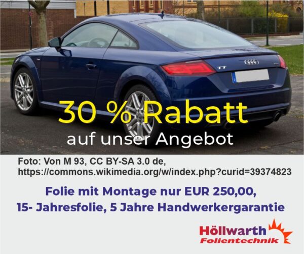 Audi TT FV ab 2014 Montageangebot Scheiben tönen