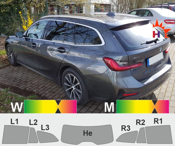 BMW 3er G21 Touring passgenaue Tönungsfolie