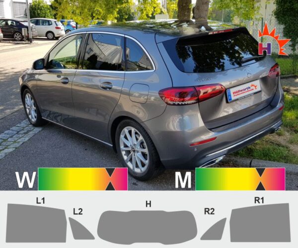 MERCEDES B-Klasse W247 ab 2018 passgenaue Tönungsfolie