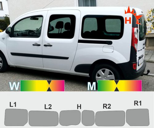 RENAULT Grand Kangoo und Kangoo maxi HFT ST_LuR ab 2008 passgenaue Töenungsfolie