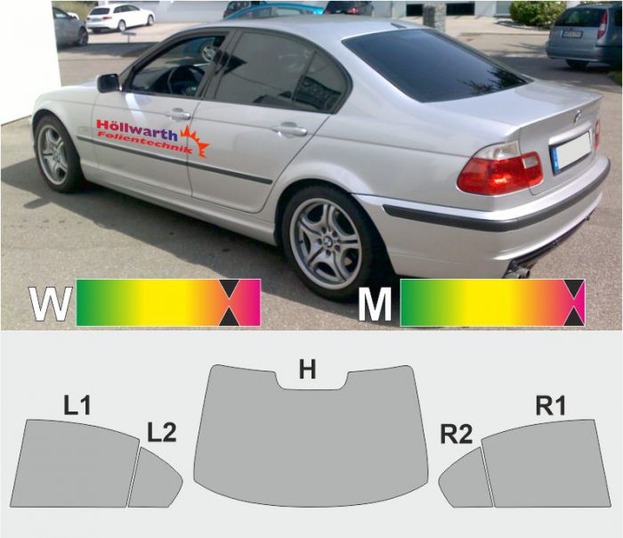 BMW 3er E46 Limousine passgenaue Tönungsfolie