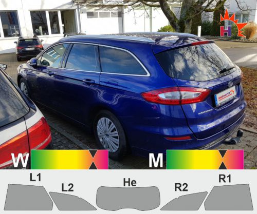 FORD Mondeo 13 Tournier passgenaue Tönungsfolie