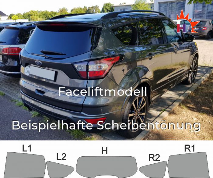 FORD Kuga 13 facelift bis 2019 passgenaue Tönungsfolie