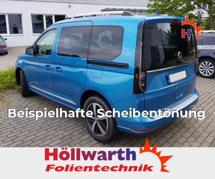 VW Caddy V passgenaue Tönungsfolie