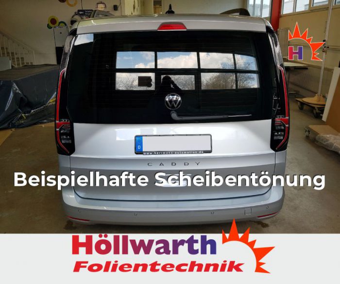 VW Caddy V passgenaue Tönungsfolie