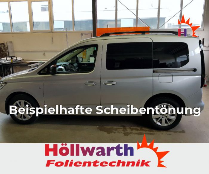 VW Caddy V passgenaue Tönungsfolie