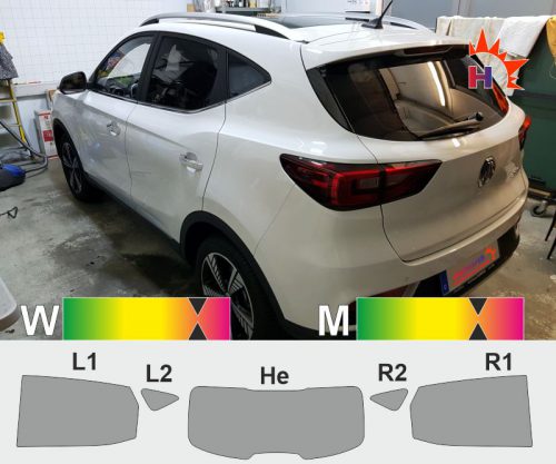 MG ZS EV ab 2021 passgenaue Tönungsfolie