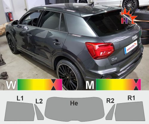 AUDI Q2 passgenaue Tönungsfolie